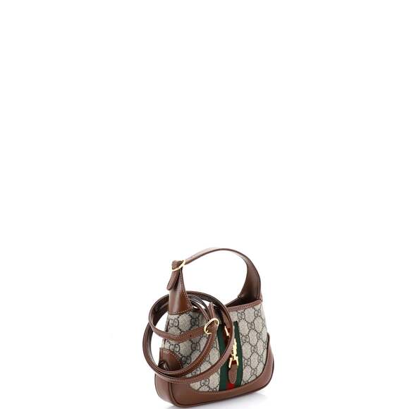 Gucci Jackie Hobo Gg Coated Canvas Mini #201997G19B - Picture 2 of 6